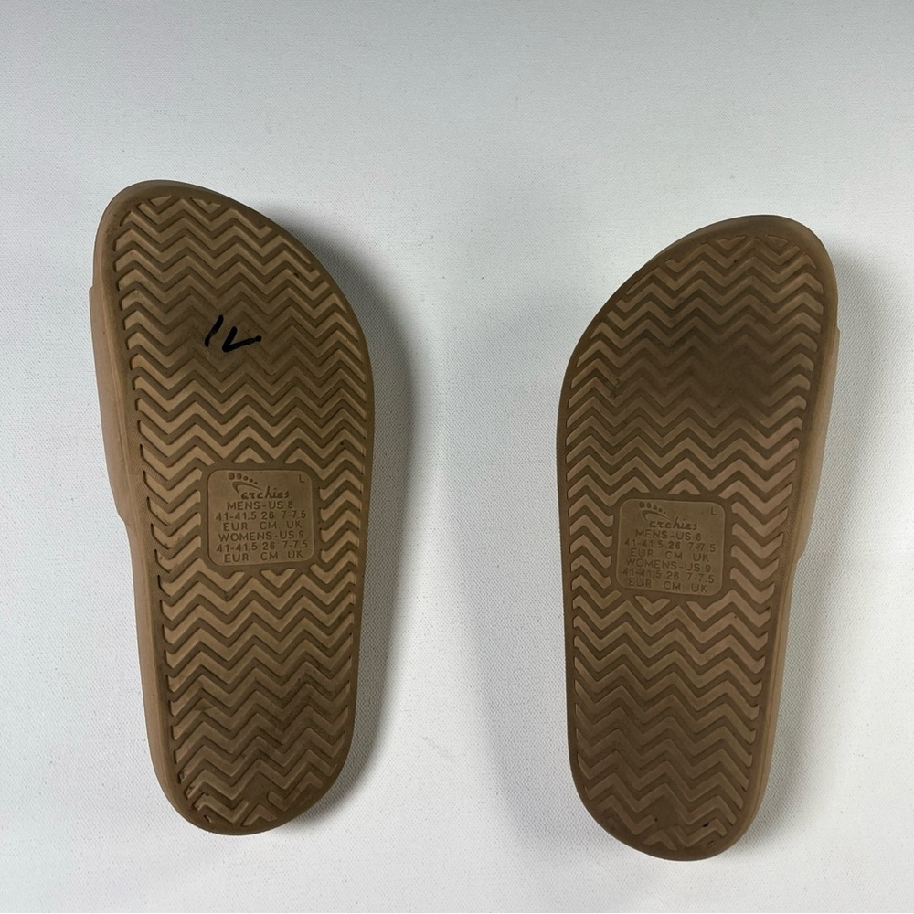 Archie's Arch Support Slide Sandals Tan Taupe Beige Nude Mens 8 Womens 9 - Picture 11 of 13